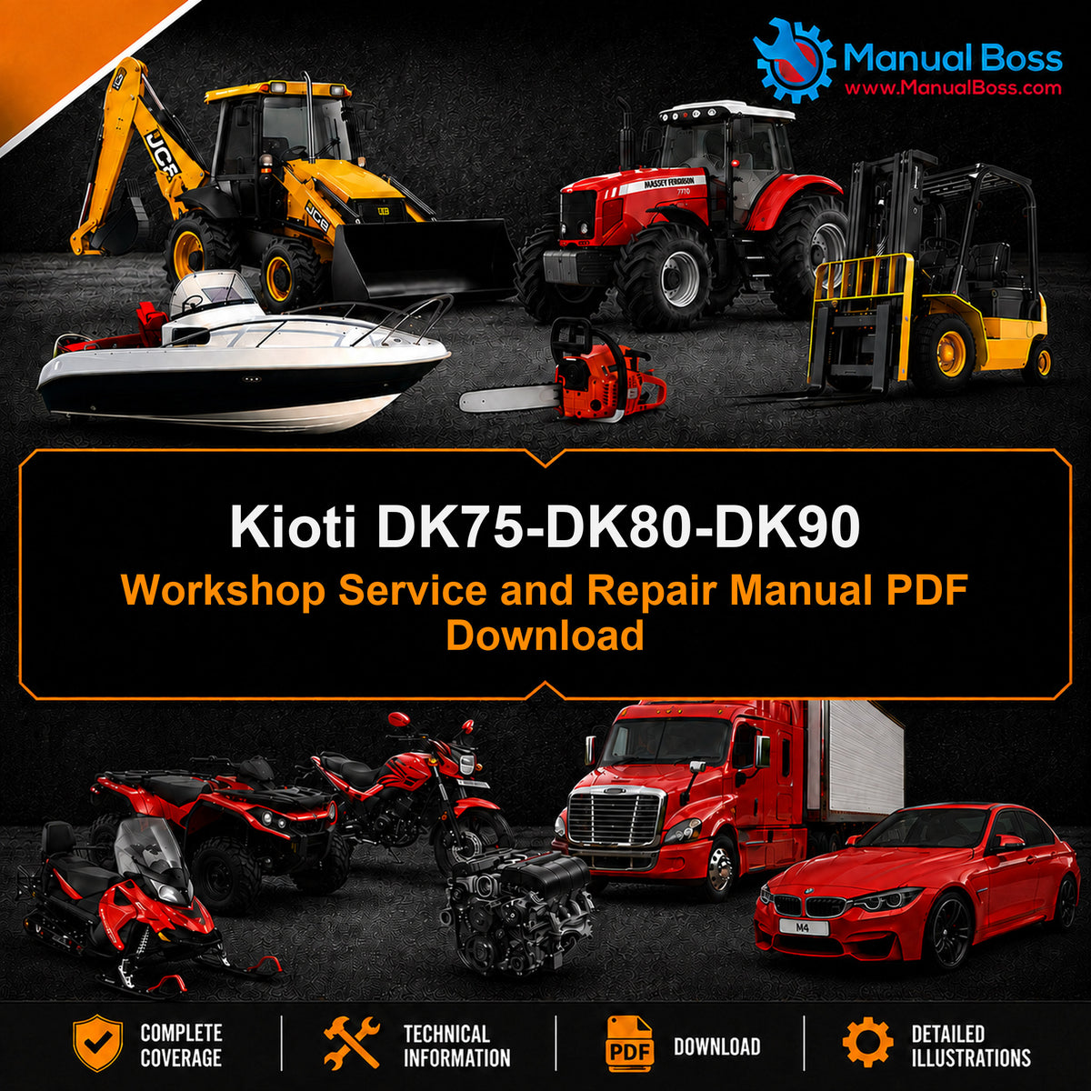 Kioti DK75-DK80-DK90 Workshop Service and Repair Manual PDF Download