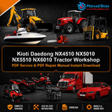 Kioti Daedong NX4510 NX5010 NX5510 NX6010 Tractor Workshop PDF Service & PDF Repair Manual Instant Download
