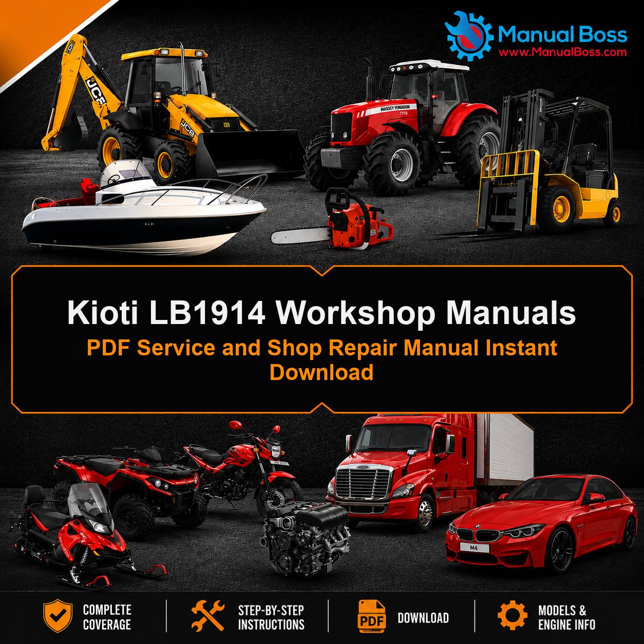 Kioti LB1914 Workshop Manuals PDF Service and Shop Repair Manual Instant Download