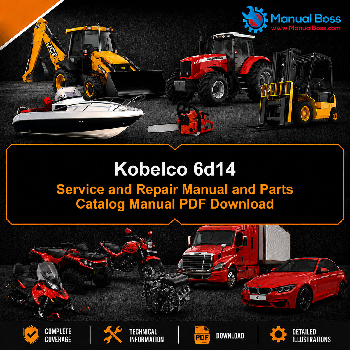 Kobelco 6d14 Service and Repair Manual and Parts Catalog Manual PDF Download