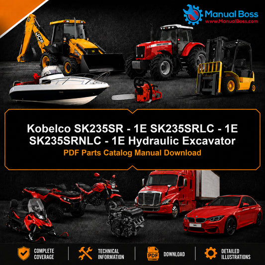 Kobelco SK235SR - 1E SK235SRLC - 1E SK235SRNLC - 1E Hydraulic Excavator PDF Parts Catalog Manual Download