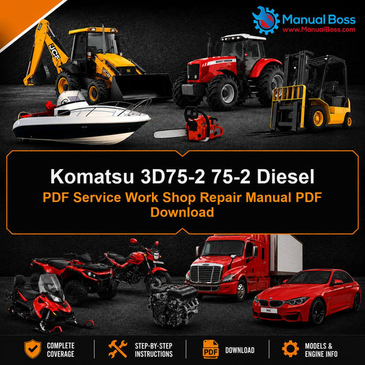 Komatsu 3D75-2 75-2 Diesel PDF Service Work Shop Repair Manual PDF Download