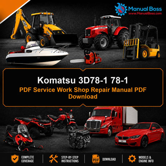 Komatsu 3D78-1 78-1 PDF Service Work Shop Repair Manual PDF Download