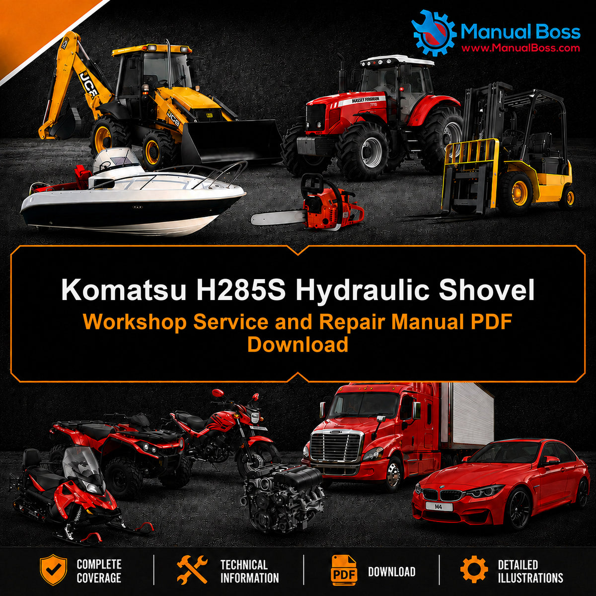 Komatsu H285S Hydraulic Shovel Workshop Service and Repair Manual PDF Download