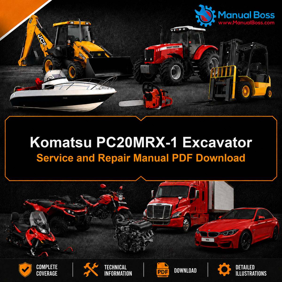 Komatsu PC20MRX-1 Excavator Service and Repair Manual PDF Download