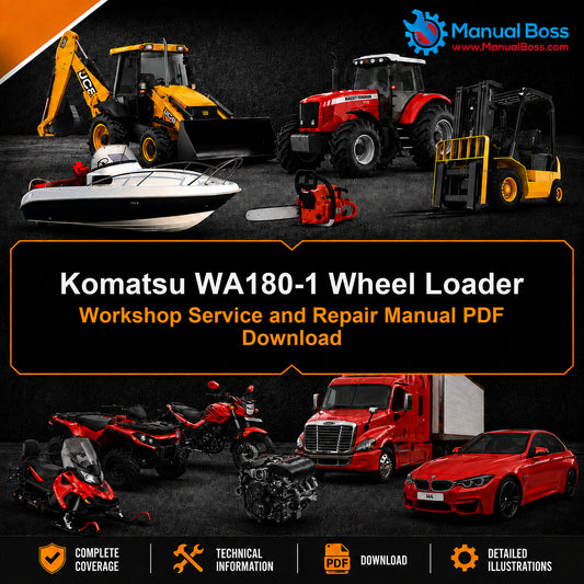 Komatsu WA180-1 Wheel Loader Workshop Service and Repair Manual PDF Download