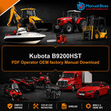 Kubota B9200HST PDF Operator OEM factory Manual Download