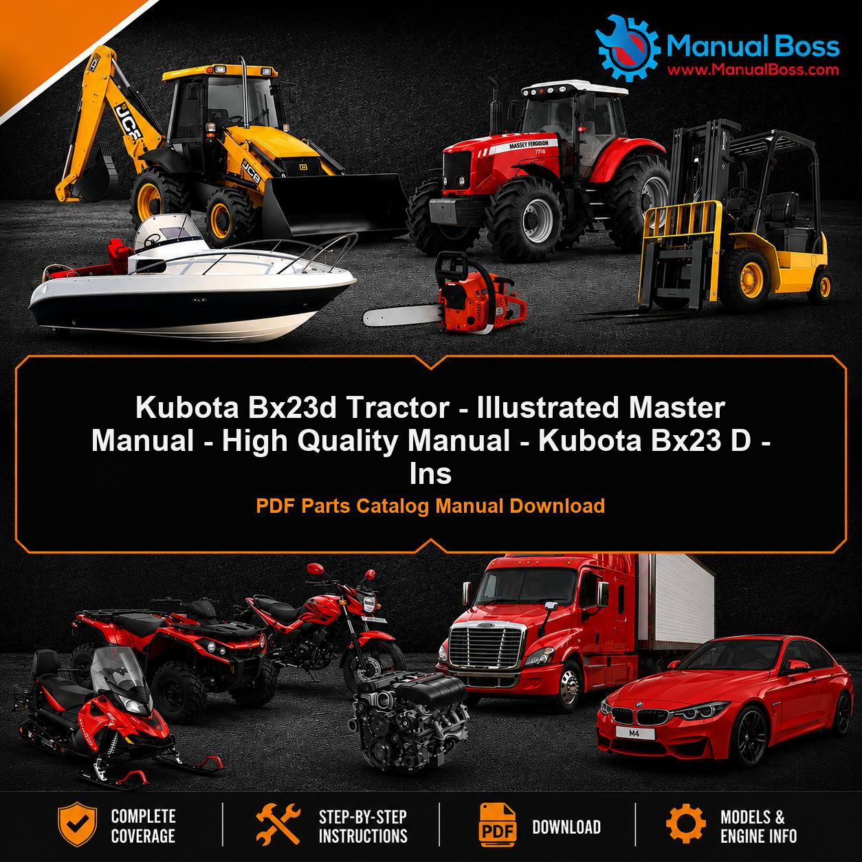 Kubota Bx23d Tractor - Illustrated Master Manual - High Quality Manual - Kubota Bx23 D - Ins PDF Parts Catalog Manual Download