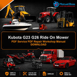 Kubota G23 G26 Ride On Mower PDF Service PDF Repair Workshop Manual DOWNLOAD