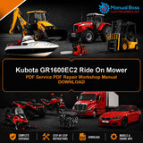 Kubota GR1600EC2 Ride On Mower PDF Service PDF Repair Workshop Manual DOWNLOAD