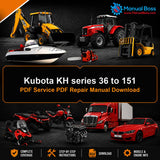 Kubota KH series 36 to 151 PDF Service PDF Repair Manual Download