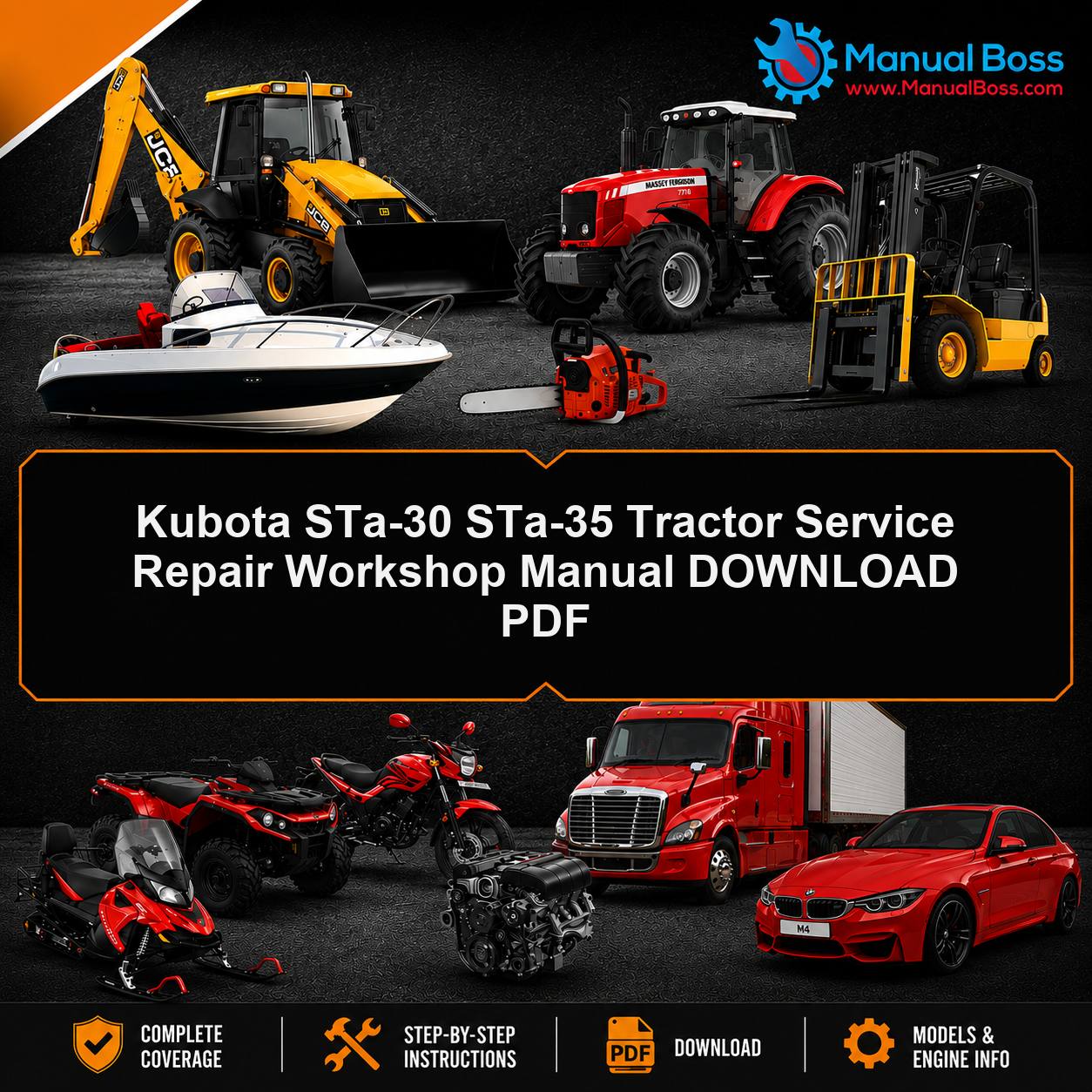 Kubota STa-30 STa-35 Tractor Service Repair Workshop Manual DOWNLOAD PDF