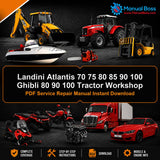 Landini Atlantis 70 75 80 85 90 100 Ghibli 80 90 100 Tractor Workshop PDF Service Repair Manual Instant Download