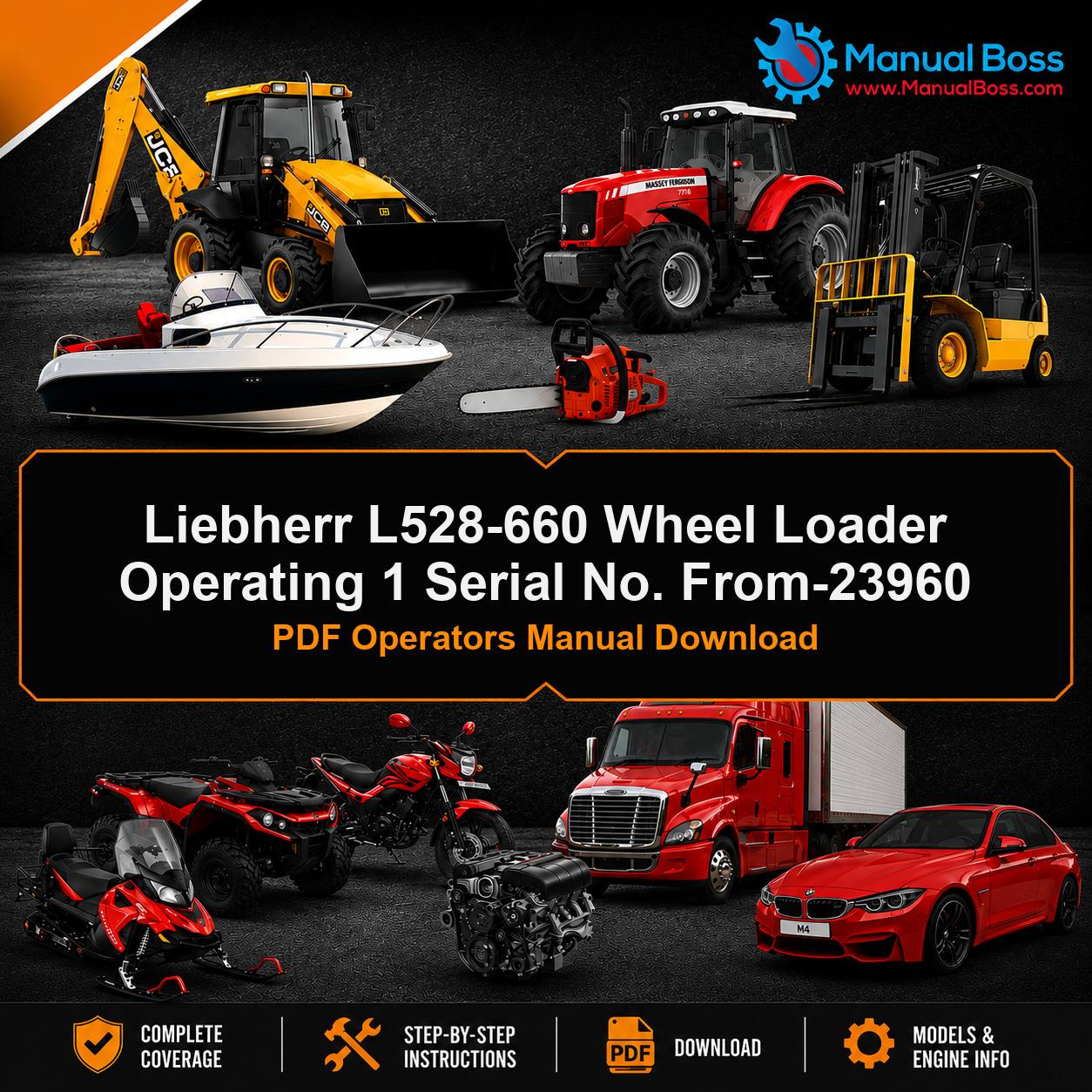 Liebherr L528-660 Wheel Loader Operating 1 Serial No. From-23960 PDF Operators Manual Download