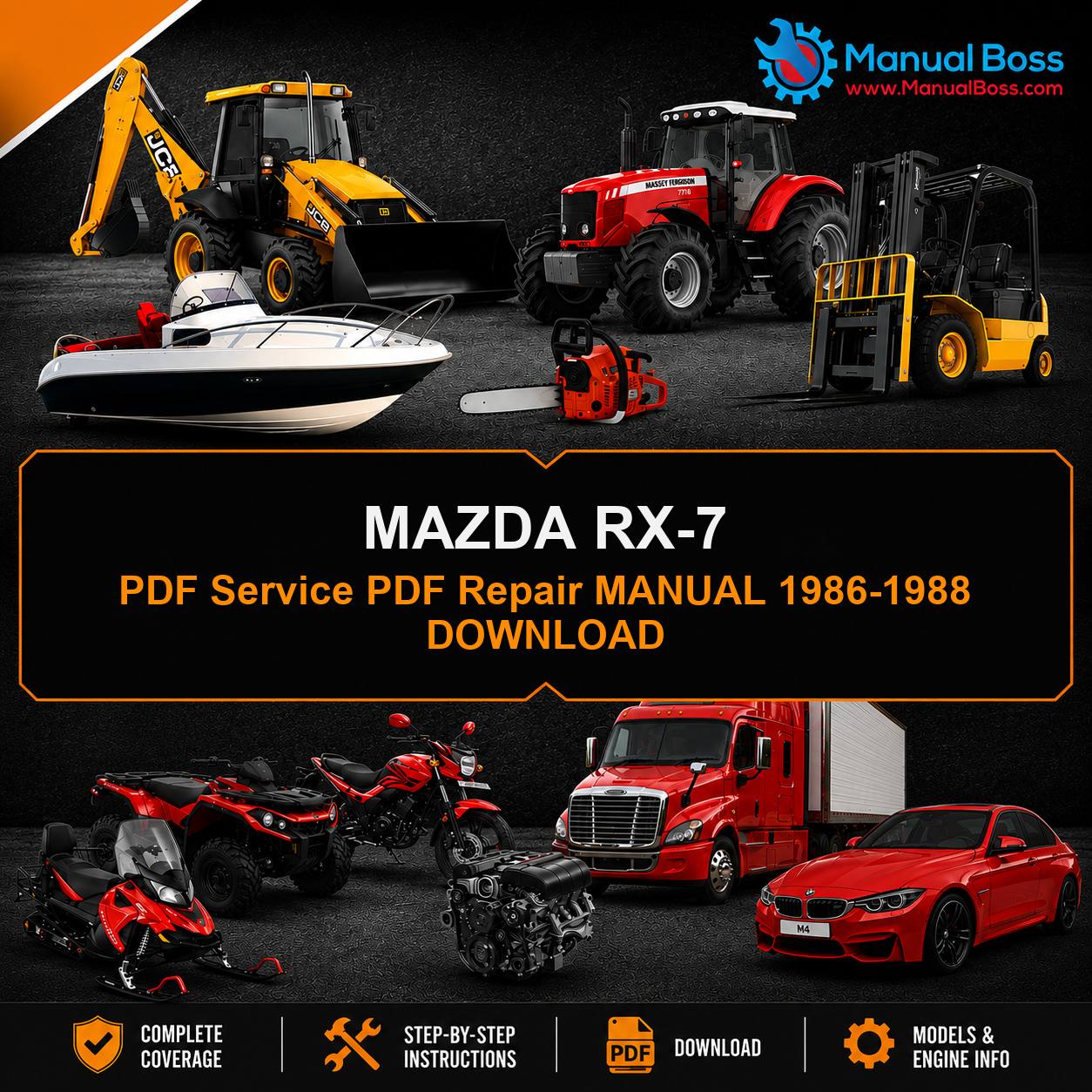 MAZDA RX-7 PDF Service PDF Repair MANUAL 1986-1988 DOWNLOAD