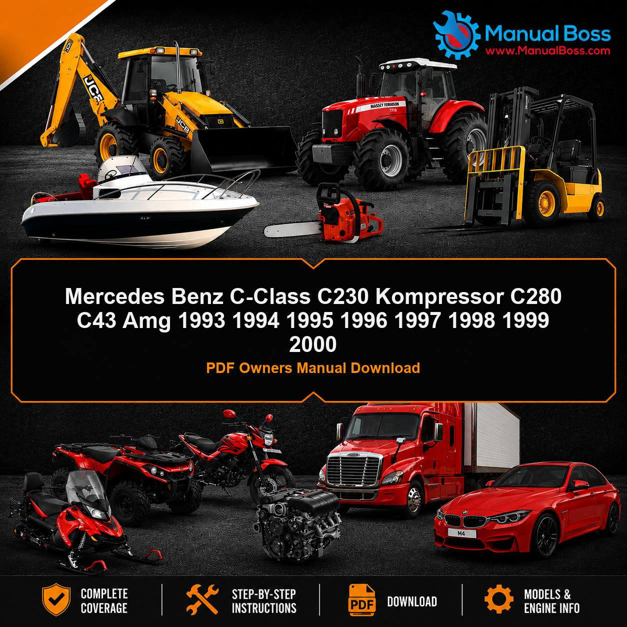 Mercedes Benz C-Class C230 Kompressor C280 C43 Amg 1993 1994 1995 1996 1997 1998 1999 2000 PDF Owners Manual Download