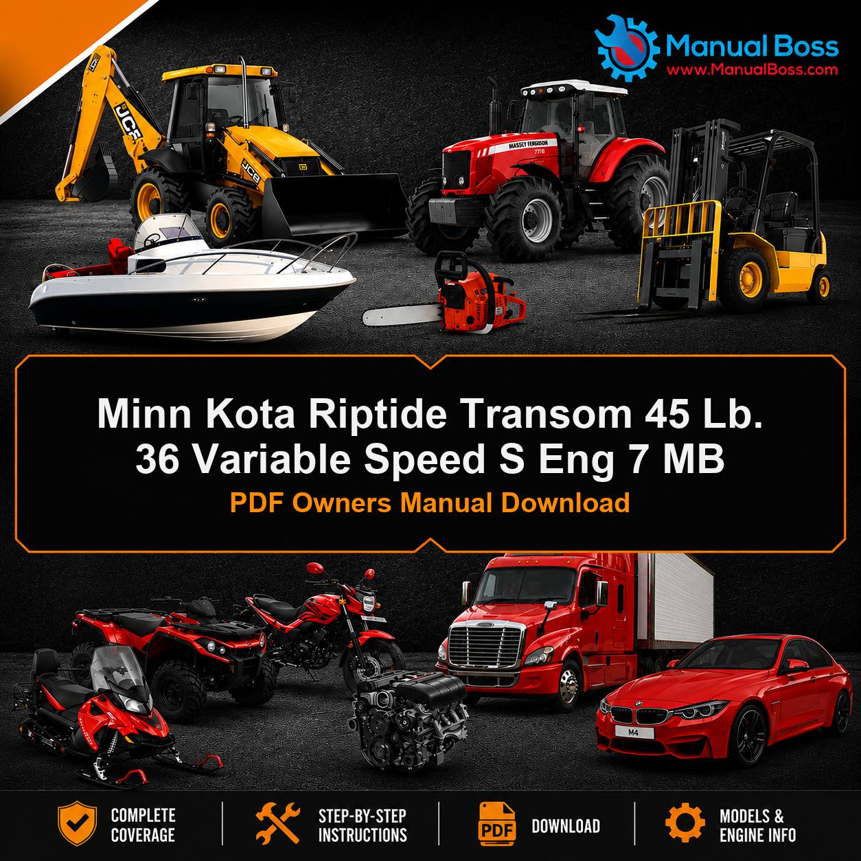 Minn Kota Riptide Transom 45 Lb. 36 Variable Speed S Eng 7 MB PDF Owners Manual Download