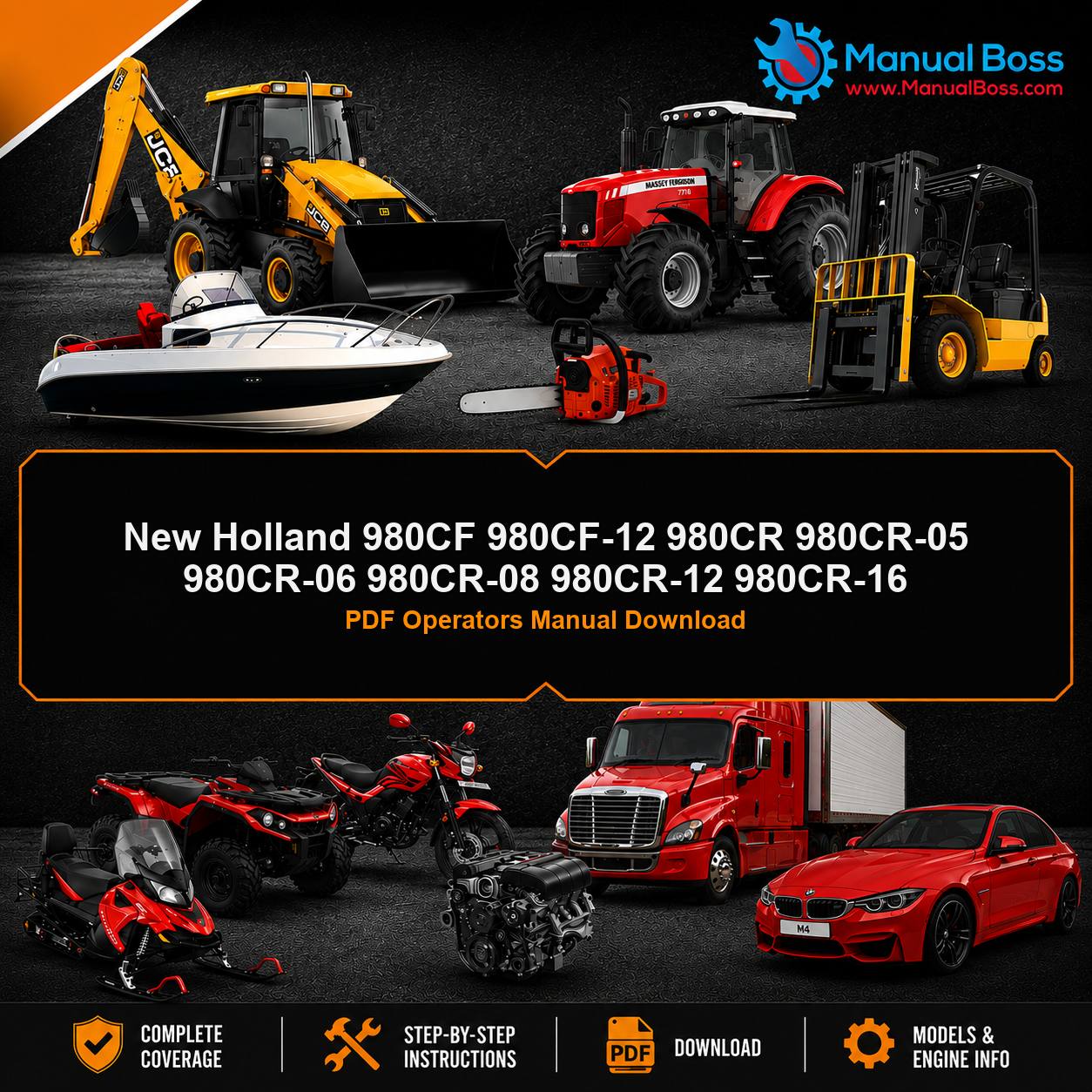 New Holland 980CF 980CF-12 980CR 980CR-05 980CR-06 980CR-08 980CR-12 980CR-16 PDF Operators Manual Download