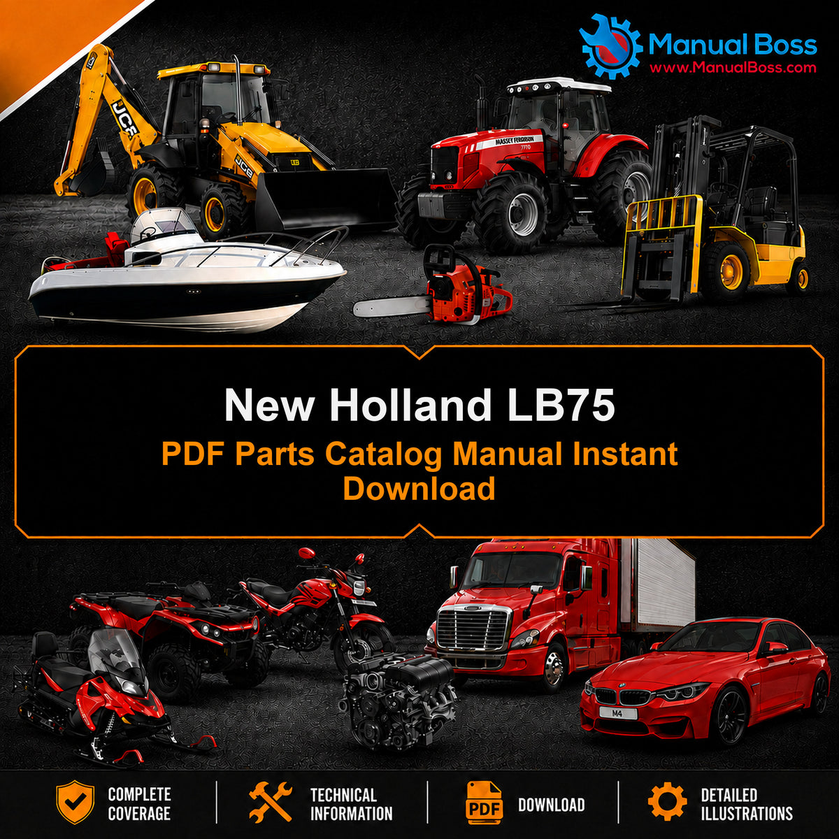 New Holland LB75 PDF Parts Catalog Manual Instant Download