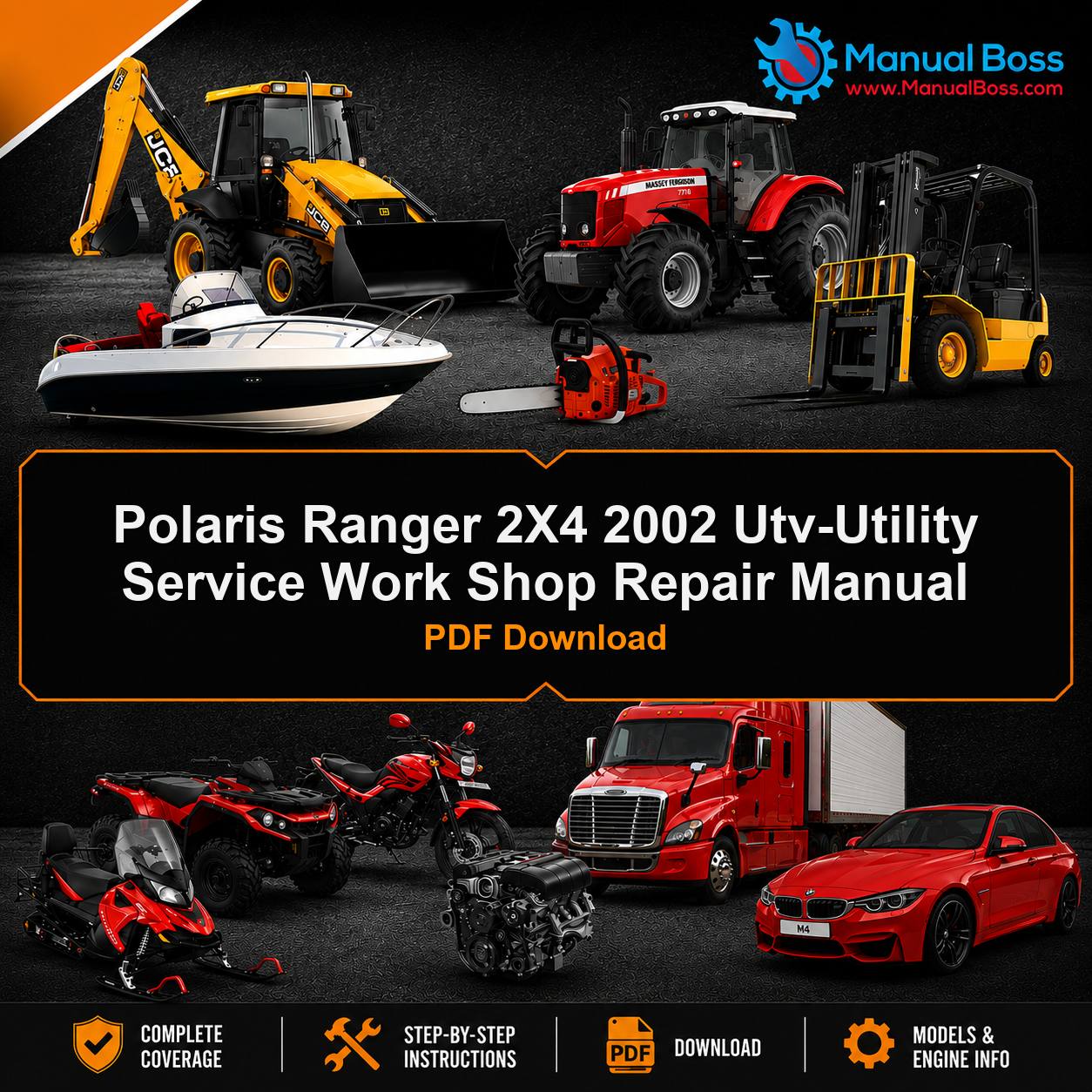Polaris Ranger 2X4 2002 Utv-Utility Service Work Shop Repair Manual PDF Download