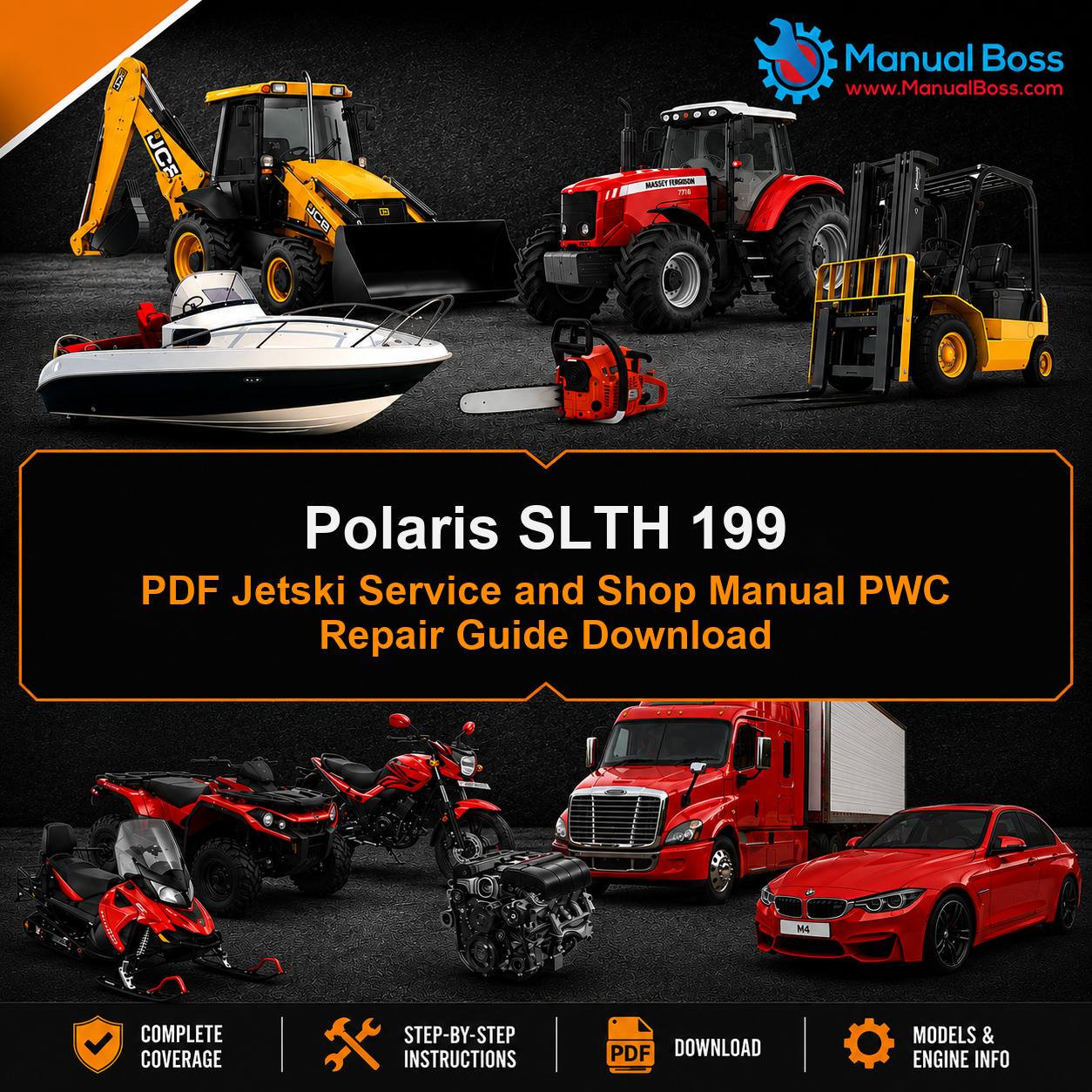 Polaris SLTH 199 PDF Jetski Service and Shop Manual PWC Repair Guide Download
