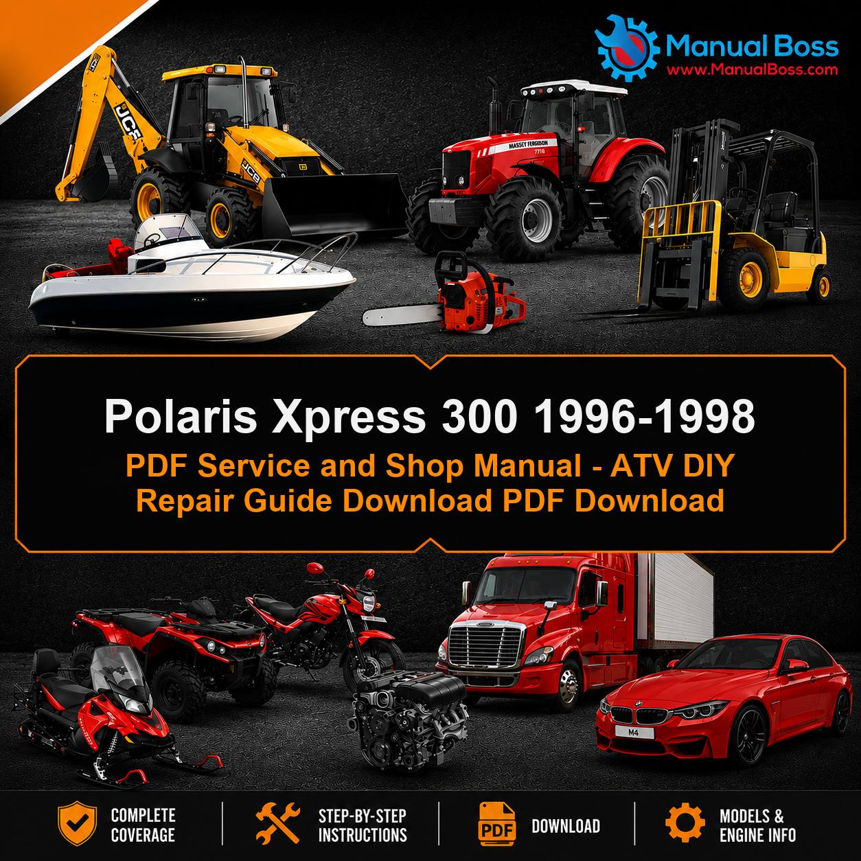 Polaris Xpress 300 1996-1998 PDF Service and Shop Manual - ATV DIY Repair Guide Download PDF Download