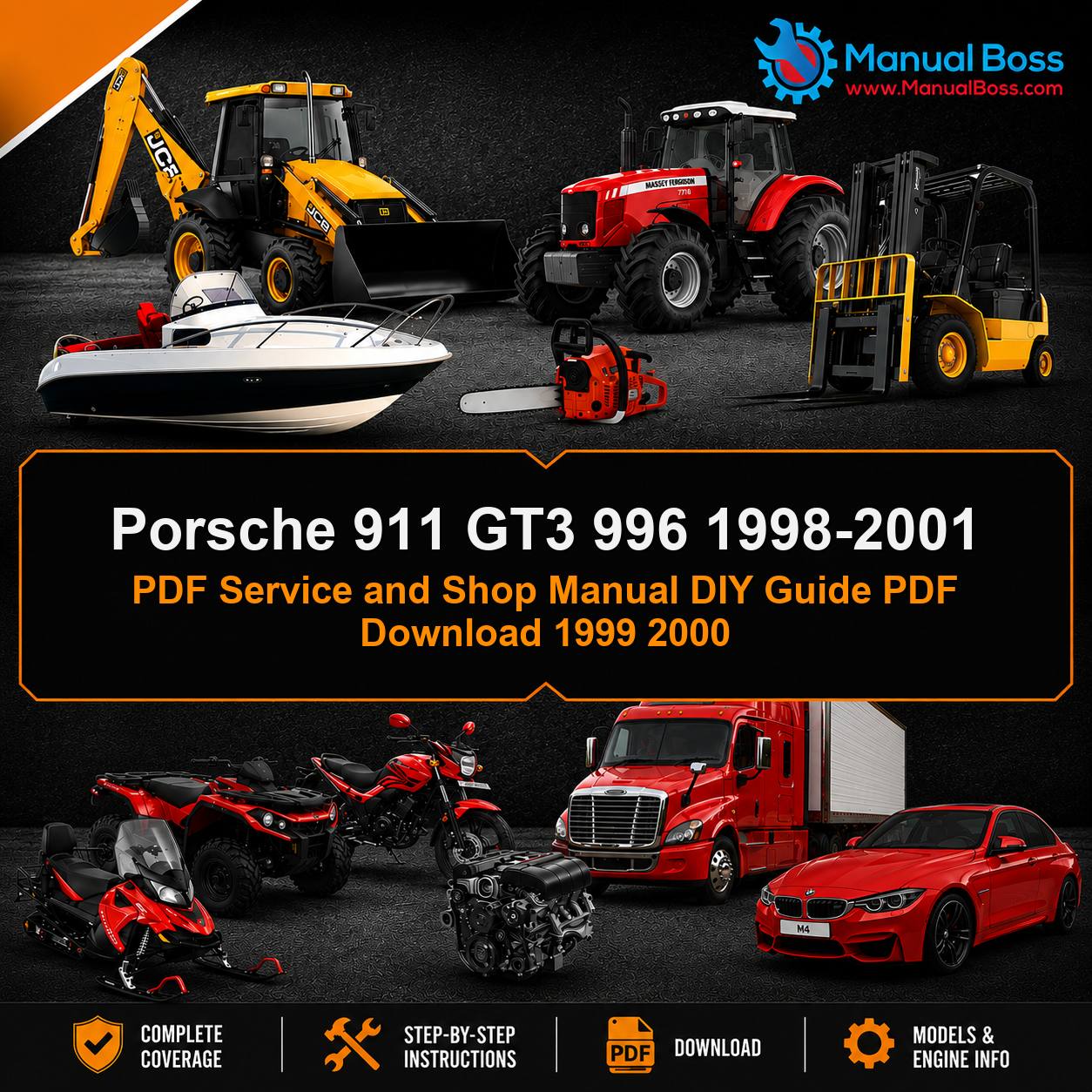 Porsche 911 GT3 996 1998-2001 PDF Service and Shop Manual DIY Guide PDF Download 1999 2000