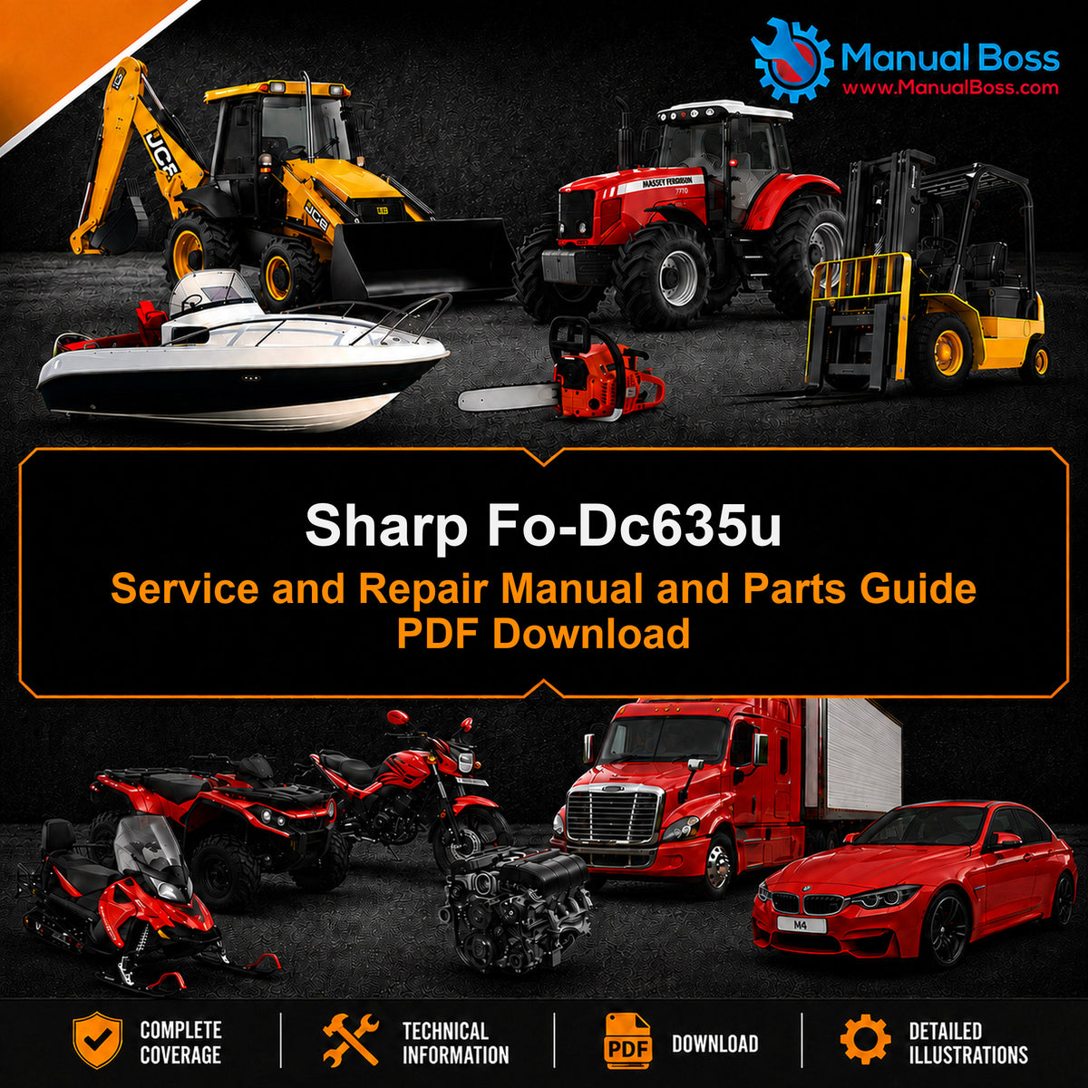 Sharp Fo-Dc635u Service and Repair Manual and Parts Guide PDF Download