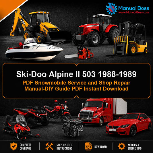 Ski-Doo Alpine II 503 1988-1989 PDF Snowmobile Service and Shop Repair Manual-DIY Guide PDF Instant Download