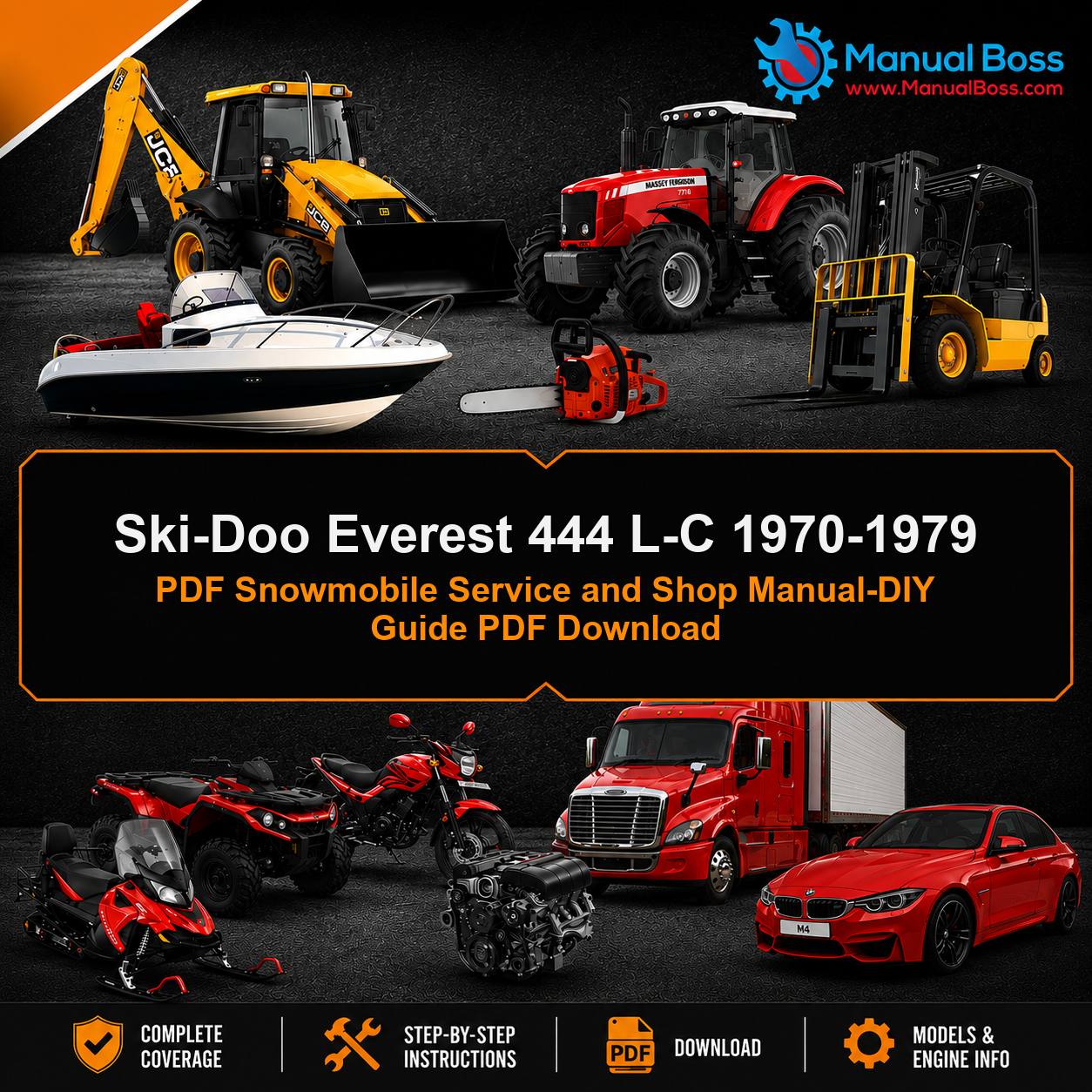 Ski-Doo Everest 444 L-C 1970-1979 PDF Snowmobile Service and Shop Manual-DIY Guide PDF Download