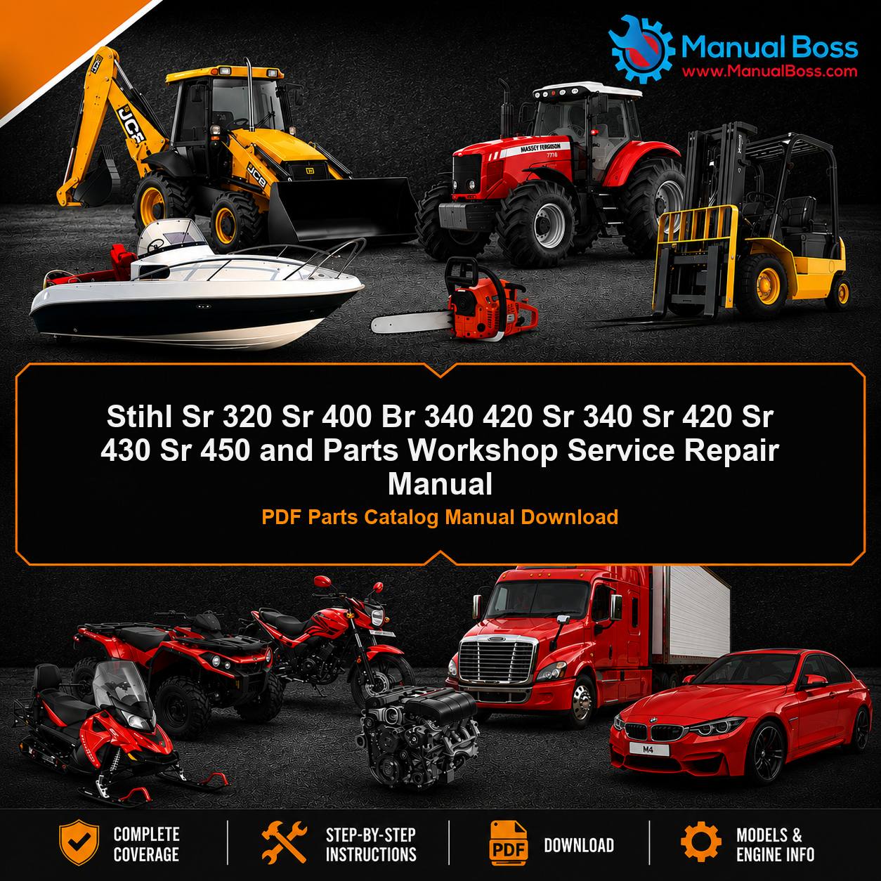 Stihl Sr 320 Sr 400 Br 340 420 Sr 340 Sr 420 Sr 430 Sr 450 and Parts Workshop Service Repair Manual PDF Parts Catalog Manual Download