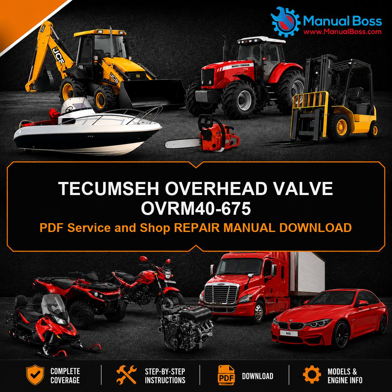 TECUMSEH OVERHEAD VALVE OVRM40-675 PDF Service and Shop REPAIR MANUAL DOWNLOAD