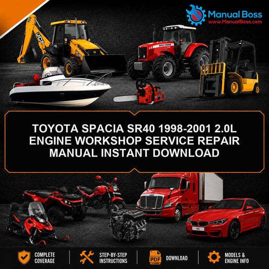 TOYOTA SPACIA SR40 1998-2001 2.0L ENGINE WORKSHOP SERVICE REPAIR MANUAL INSTANT DOWNLOAD
