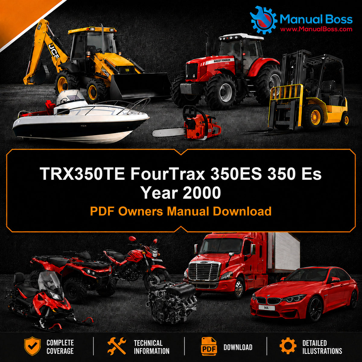 TRX350TE FourTrax 350ES 350 Es Year 2000 PDF Owners Manual Download