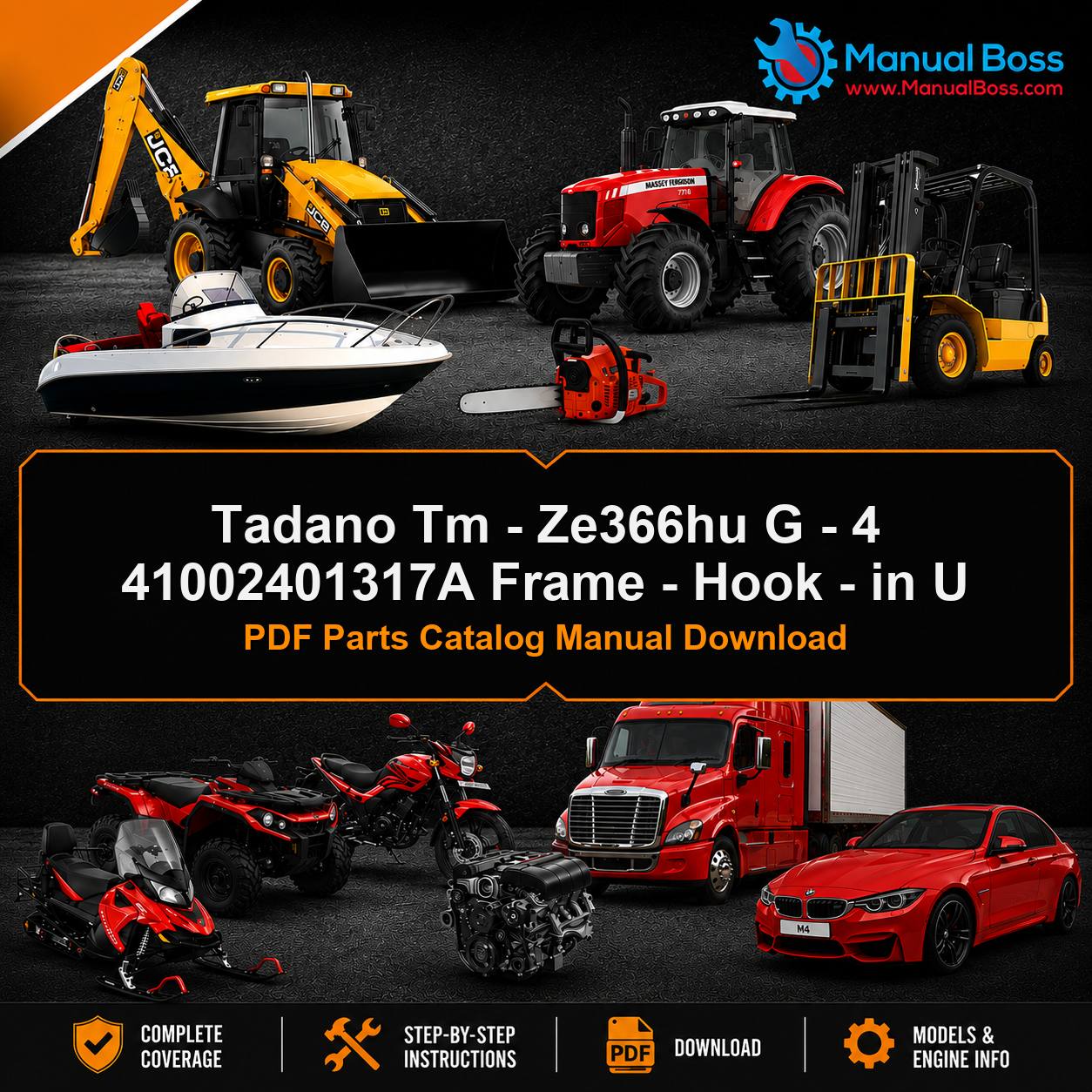Tadano Tm - Ze366hu G - 4 41002401317A Frame - Hook - in U PDF Parts Catalog Manual Download