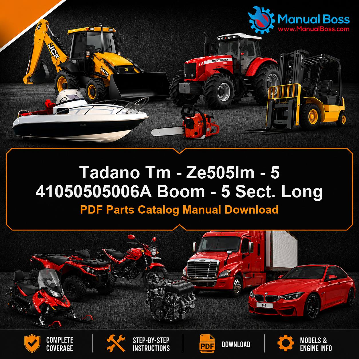 Tadano Tm - Ze505lm - 5 41050505006A Boom - 5 Sect. Long PDF Parts Catalog Manual Download