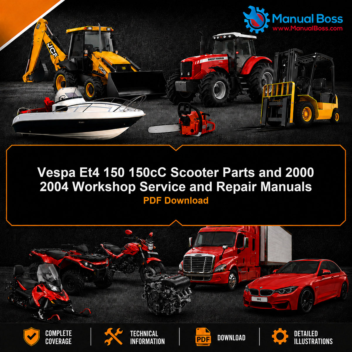 Vespa Et4 150 150cC Scooter Parts and 2000 2004 Workshop Service and Repair Manuals PDF Download