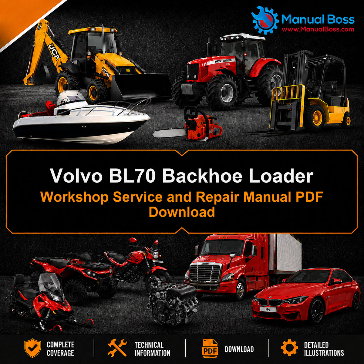Volvo BL70 Backhoe Loader Workshop Service and Repair Manual PDF Download