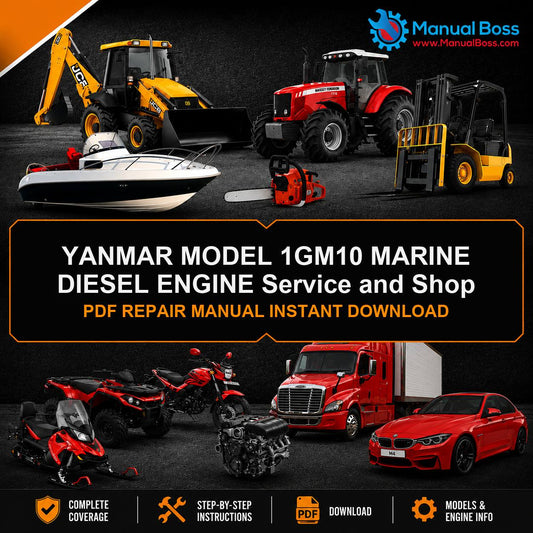YANMAR MODEL 1GM10 MARINE DIESEL ENGINE Service and Shop PDF REPAIR MANUAL INSTANT DOWNLOAD