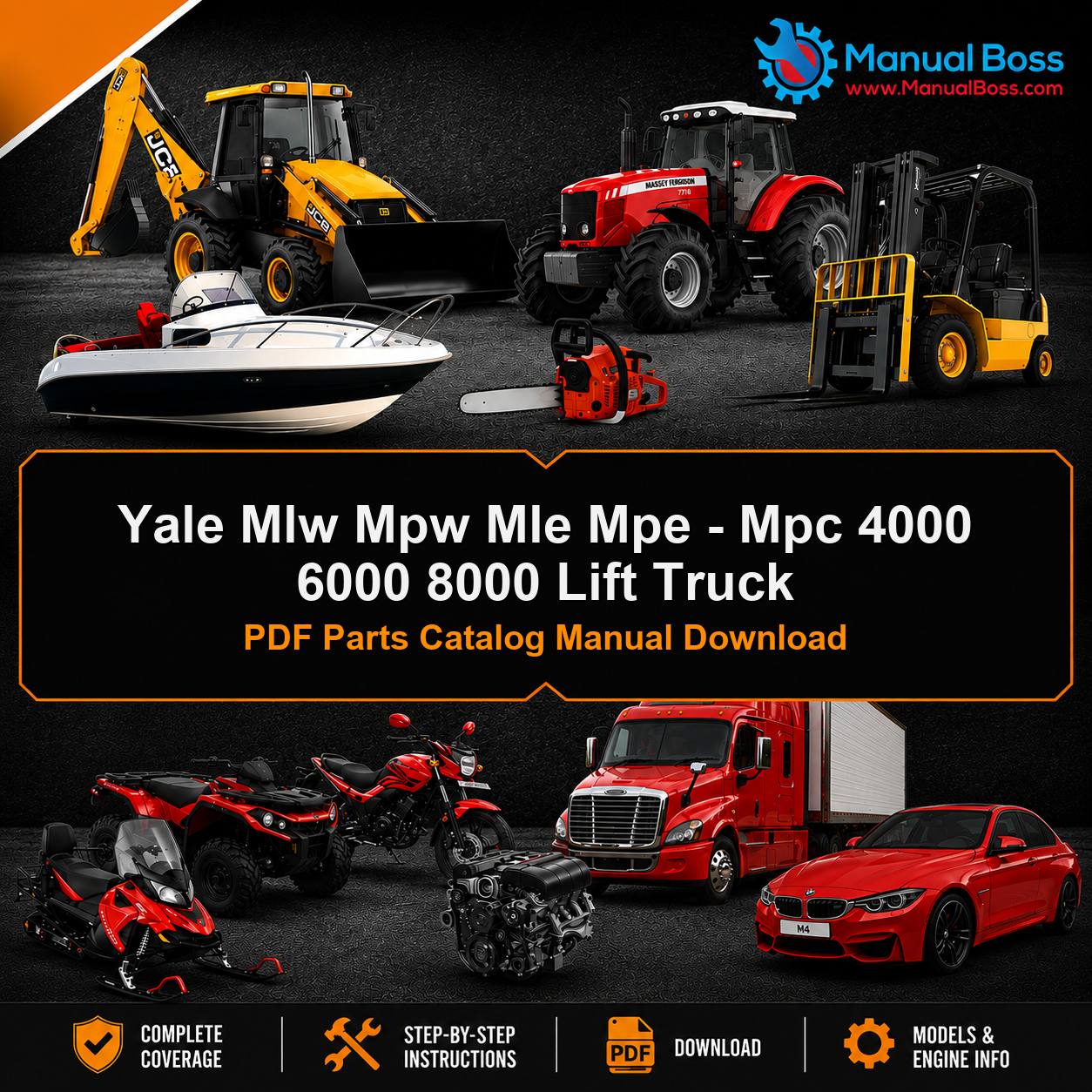 Yale Mlw Mpw Mle Mpe - Mpc 4000 6000 8000 Lift Truck PDF Parts Catalog Manual Download