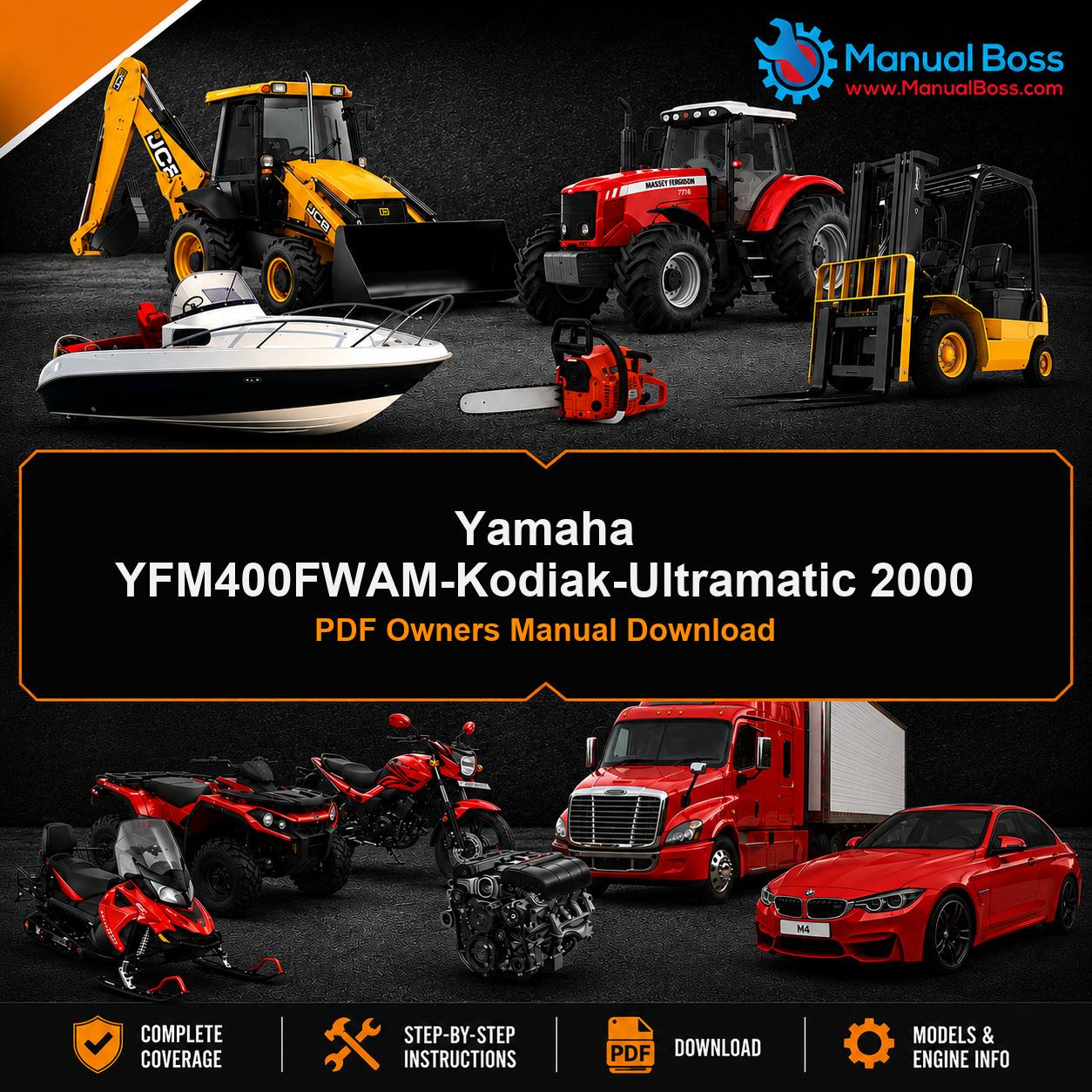 Yamaha YFM400FWAM-Kodiak-Ultramatic 2000 PDF Owners Manual Download