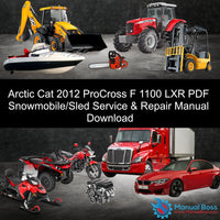 Arctic Cat 2012 ProCross F 1100 LXR PDF Snowmobile/Sled Service & Repair Manual Download Default Title
