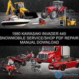 1980 KAWASAKI INVADER 440 SNOWMOBILE SERVICE/SHOP PDF REPAIR MANUAL DOWNLOAD Default Title