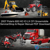 2007 Polaris 600 HO IO LX CFI Snowmobile Service/Shop & Repair Manual PDF Download Default Title