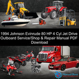 1994 Johnson Evinrude 80 HP 4 Cyl Jet Drive Outboard Service/Shop & Repair Manual PDF Download Default Title