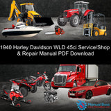 1940 Harley Davidson WLD 45ci Service/Shop & Repair Manual PDF Download Default Title