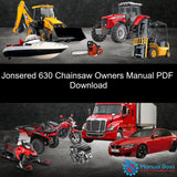 Jonsered 630 Chainsaw Owners Manual PDF Download Default Title