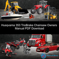 Husqvarna 353 TrioBrake Chainsaw Owners Manual PDF Download Default Title