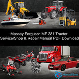 Massey Ferguson MF 281 Tractor Service/Shop & Repair Manual PDF Download Default Title