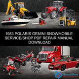 1983 POLARIS GEMINI SNOWMOBILE SERVICE/SHOP PDF REPAIR MANUAL DOWNLOAD Default Title